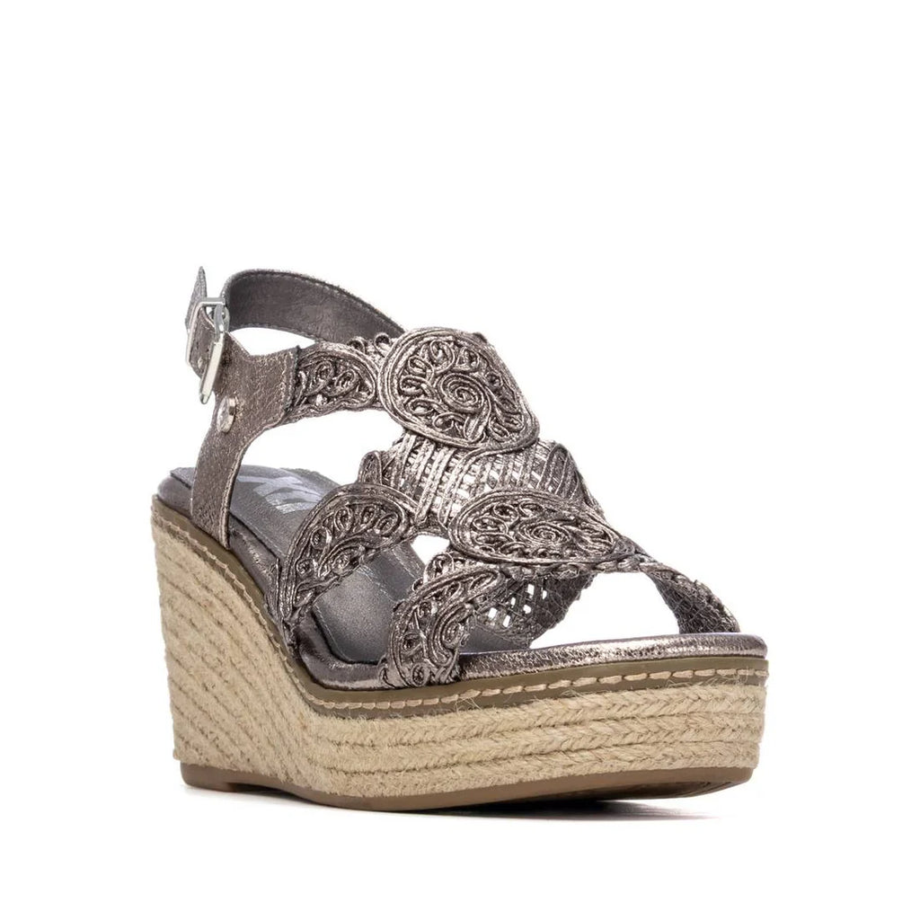 XTI Sandalo da donna effetto metallico 145476