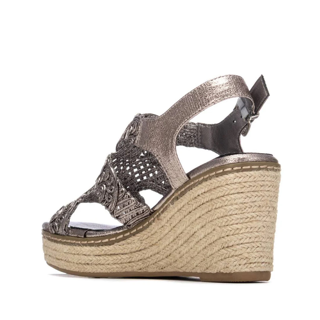 XTI Sandalo da donna effetto metallico 145476