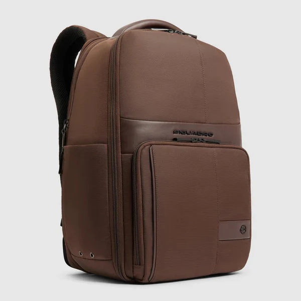 Piquadro Zaino da viaggio porta pc 15,6" tessuto e pelle Marrone CA6239W129
