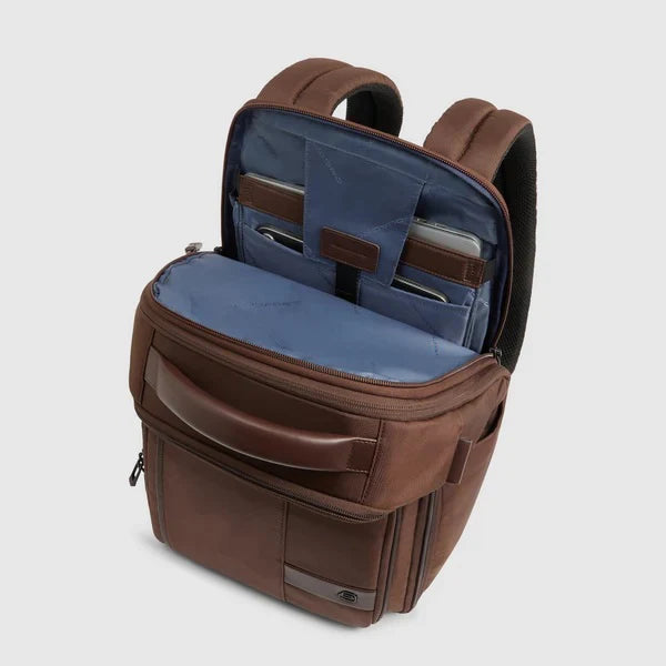 Piquadro Zaino da viaggio porta pc 15,6" tessuto e pelle Marrone CA6239W129