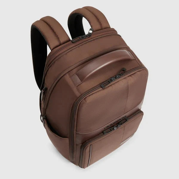 Piquadro Zaino da viaggio porta pc 15,6" tessuto e pelle Marrone CA6239W129