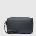 Piquadro Pochette Nera a due scomparti Linea Blue Square AC4221S138