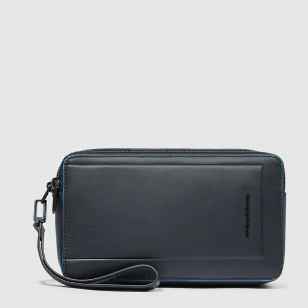 Piquadro Pochette Nera a due scomparti Linea Blue Square AC4221S138
