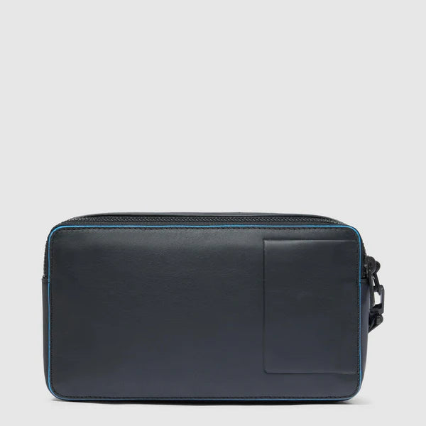 Piquadro Pochette Nera a due scomparti Linea Blue Square AC4221S138