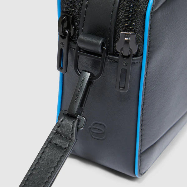 Piquadro Pochette Nera a due scomparti Linea Blue Square AC4221S138
