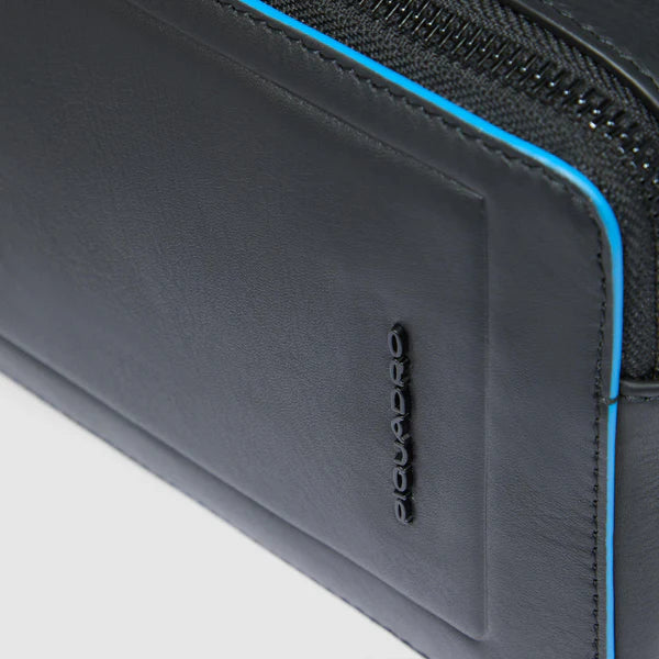 Piquadro Pochette Nera a due scomparti Linea Blue Square AC4221S138