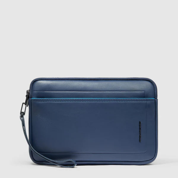 Piquadro pochette blu in pelle linea Blue Square porta iPad mini e RFID AC6156S138R