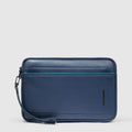 Piquadro pochette blu in pelle linea Blue Square porta iPad mini e RFID AC6156S138R