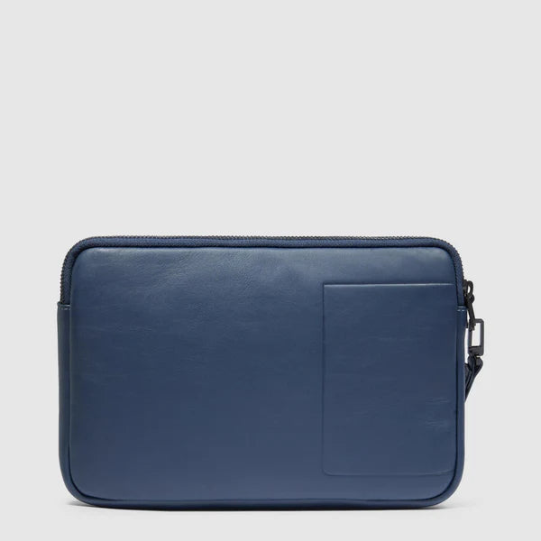 Piquadro pochette blu in pelle linea Blue Square porta iPad mini e RFID AC6156S138R