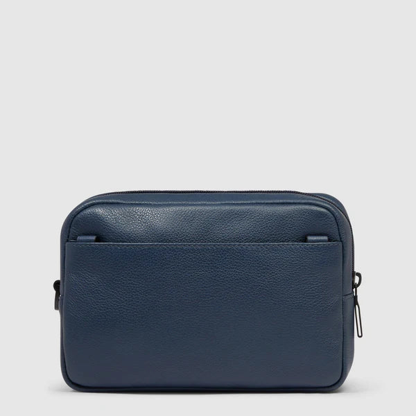 Piquadro Pochette Blu in pelle a due scomparti con tracolla rimovibile AC6913S142