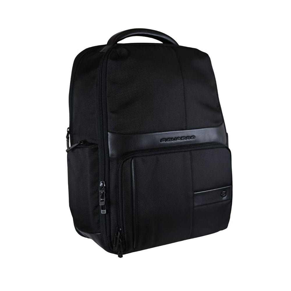 Piquadro Zaino da viaggio porta pc 15,6" tessuto e pelle Nero CA6239W129
