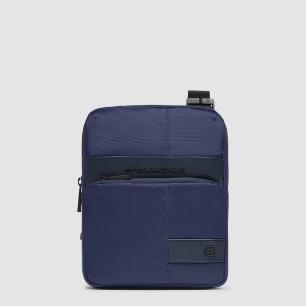 Piquadro Borsello uomo tracolla in pelle e tessuto blu CA3084W129/BLU