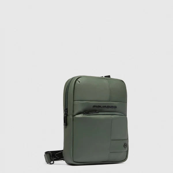Piquadro borsello uomo in tessuto gommato impermeabile Verde con RFID CA3084W129W