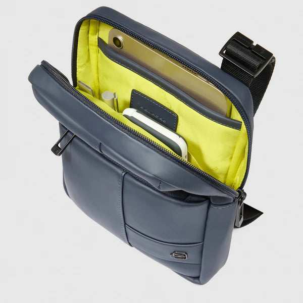 Piquadro borsello uomo in tessuto gommato impermeabile Blu  con RFID CA3084W129W