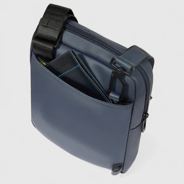 Piquadro borsello uomo in tessuto gommato impermeabile Blu  con RFID CA3084W129W