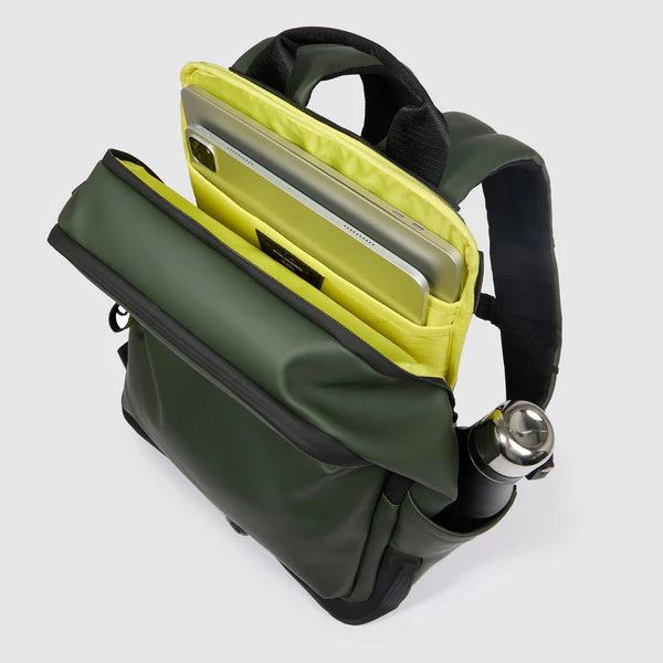 Piquadro Zaino resistente all'acqua porta pc 14" tessuto gommato blu CA6464C2OW