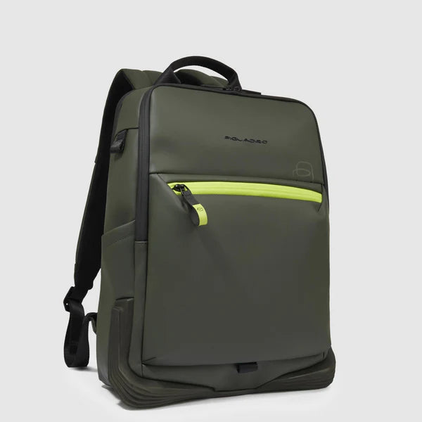 Piquadro Zaino resistente all'acqua porta pc 14" tessuto gommato blu CA6464C2OW
