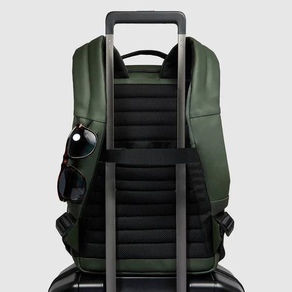 Piquadro Zaino resistente all'acqua porta pc 14" tessuto gommato blu CA6464C2OW