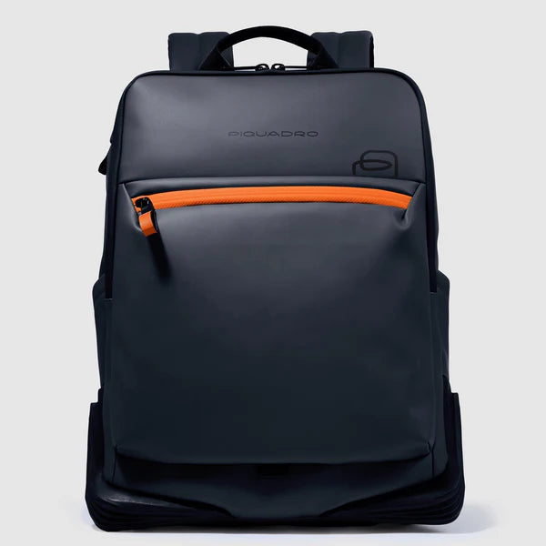 Piquadro Zaino resistente all'acqua porta pc 15,6" tessuto gommato blu CA6465C2OW