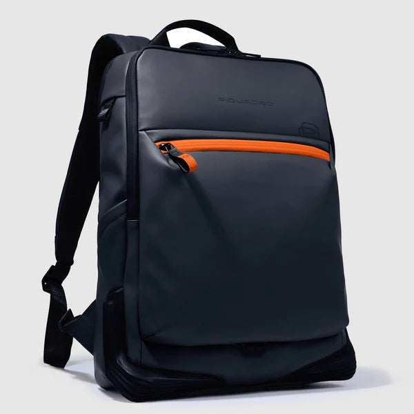 Piquadro Zaino resistente all'acqua porta pc 15,6" tessuto gommato blu CA6465C2OW