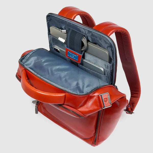 Piquadro Zaino porta pc linea Blue Square in pelle porta PC 15,6" testa moro CA6593B2