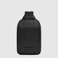 Piquadro Zaino Monospalla uomo in pelle  porta iPad®mini Nero RFID CA6916S142