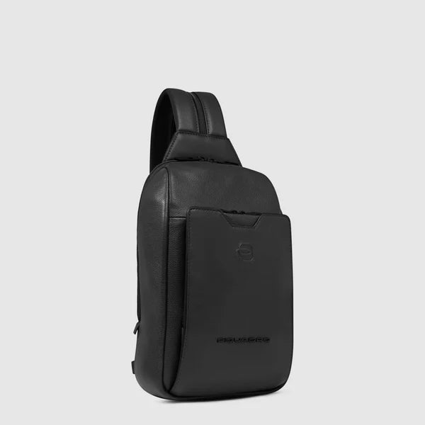 Piquadro Zaino Monospalla uomo in pelle  porta iPad®mini Nero RFID CA6916S142