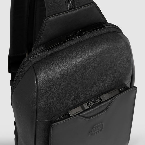 Piquadro Zaino Monospalla uomo in pelle  porta iPad®mini Nero RFID CA6916S142