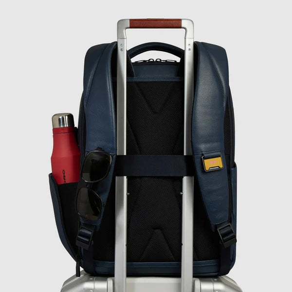 Piquadro Zaino da viaggio in pelle blu porta pc 14"CA6923S142