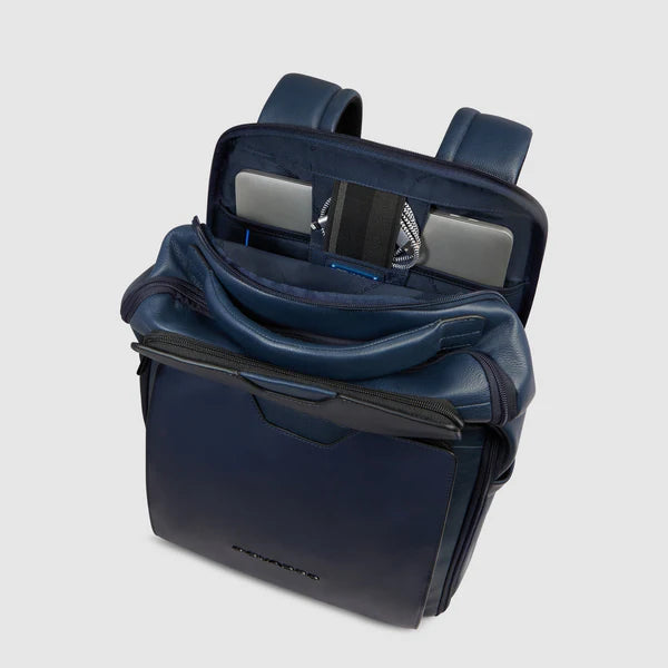 Piquadro Zaino da viaggio in pelle blu porta pc 14"CA6923S142