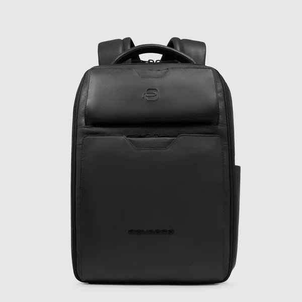 Piquadro Zaino da viaggio in pelle nero porta pc 14" CA6923S142
