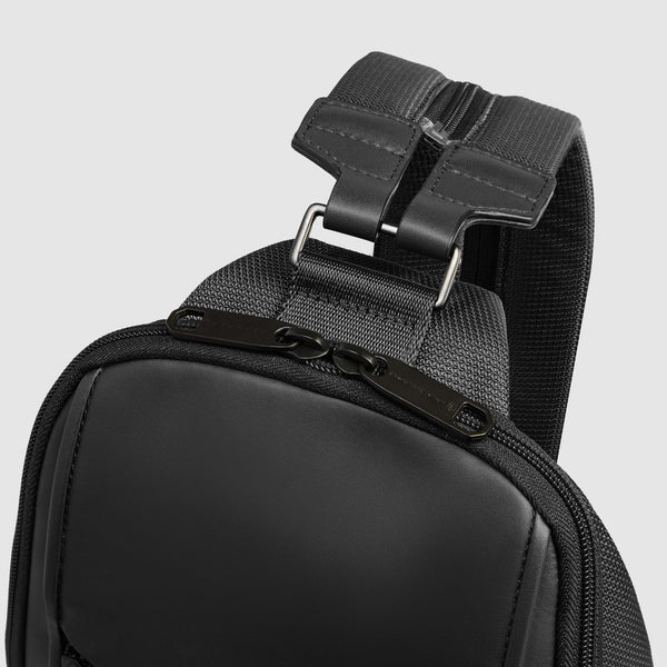 Piquadro Zaino monospalla in tessuto riciclato e pelle con RFID CA6934S143 N