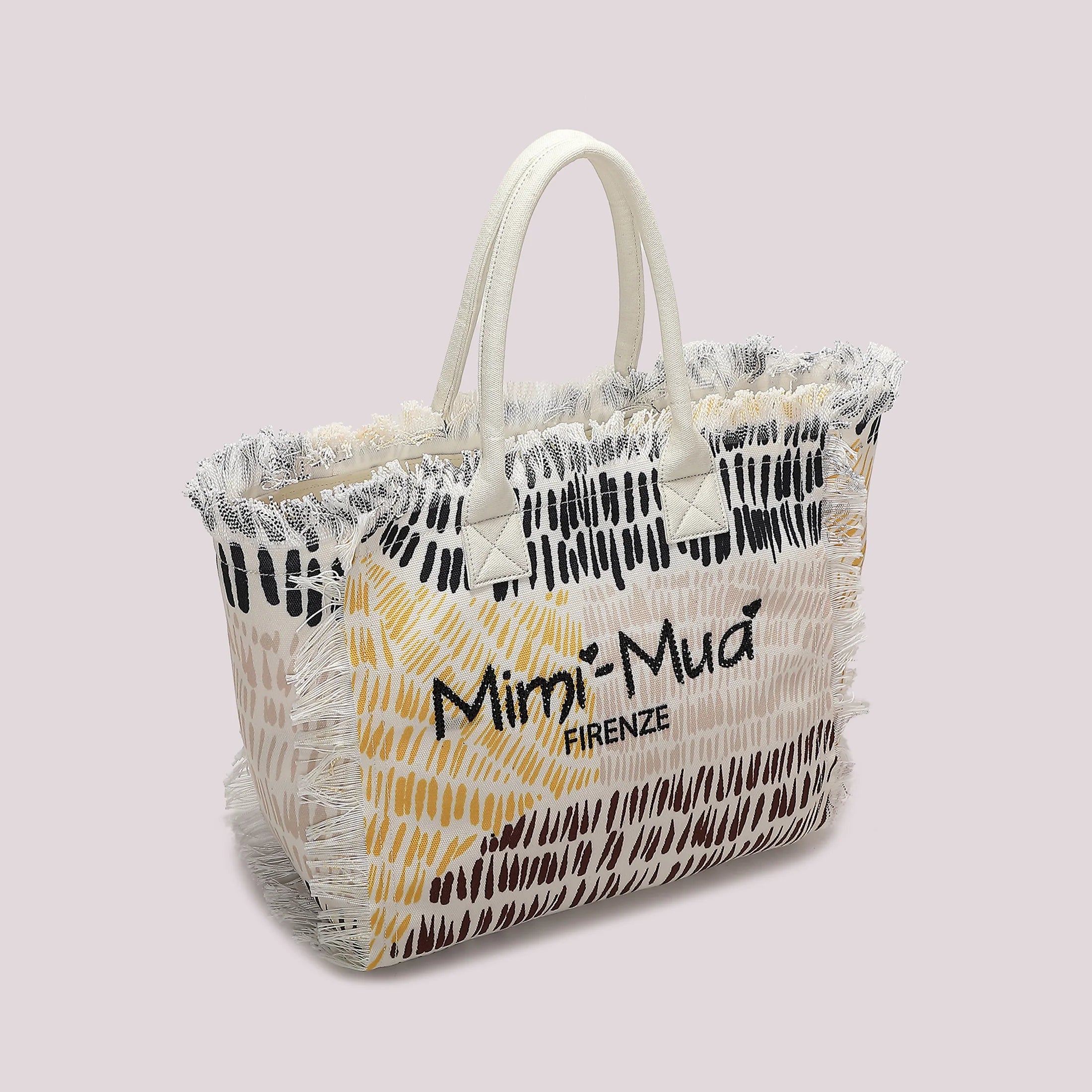 Mimi Muà Borsa Mare Grande Fantasia Ocra Beige  M8-Y201391
