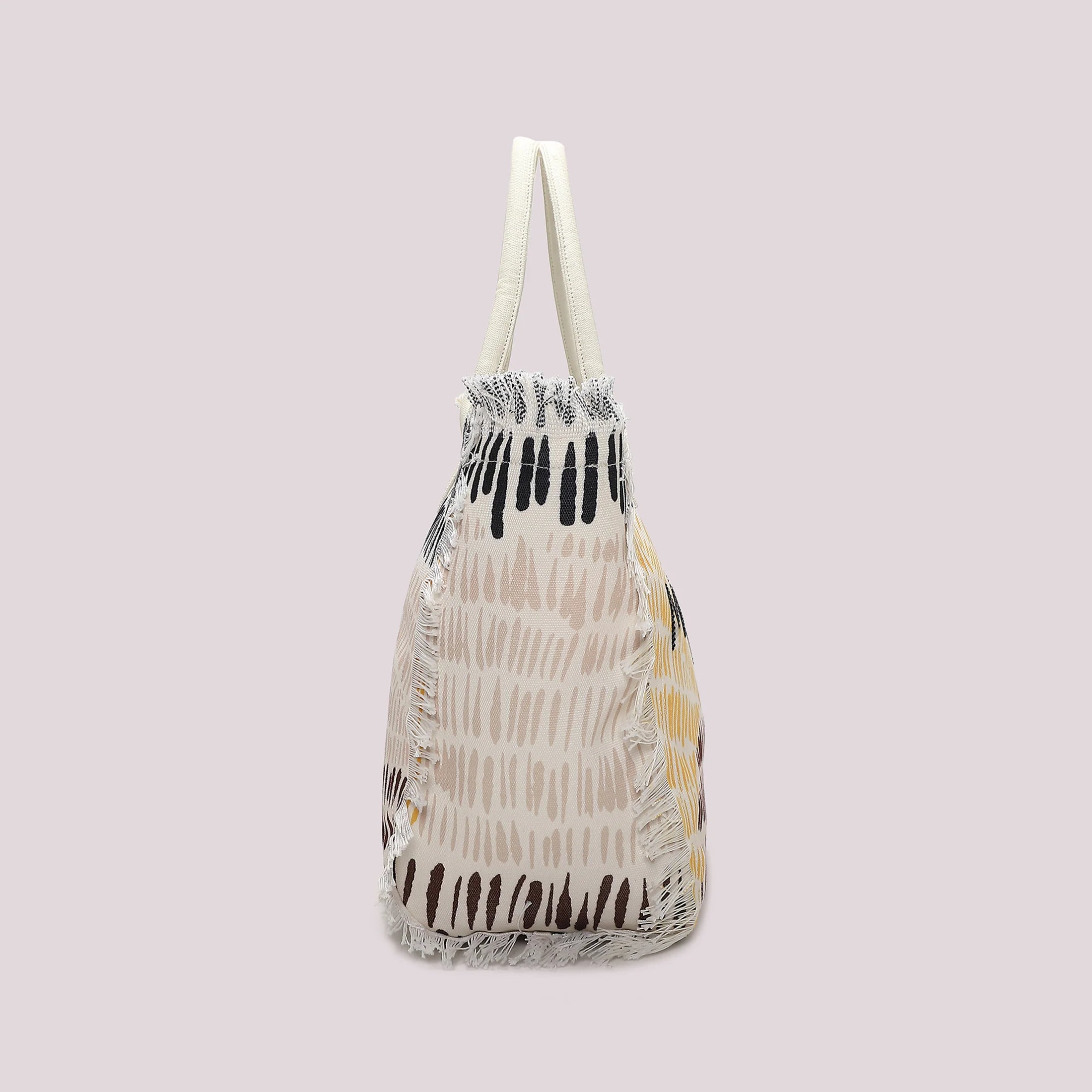 Mimi Muà Borsa Mare Grande Fantasia Ocra Beige  M8-Y201391