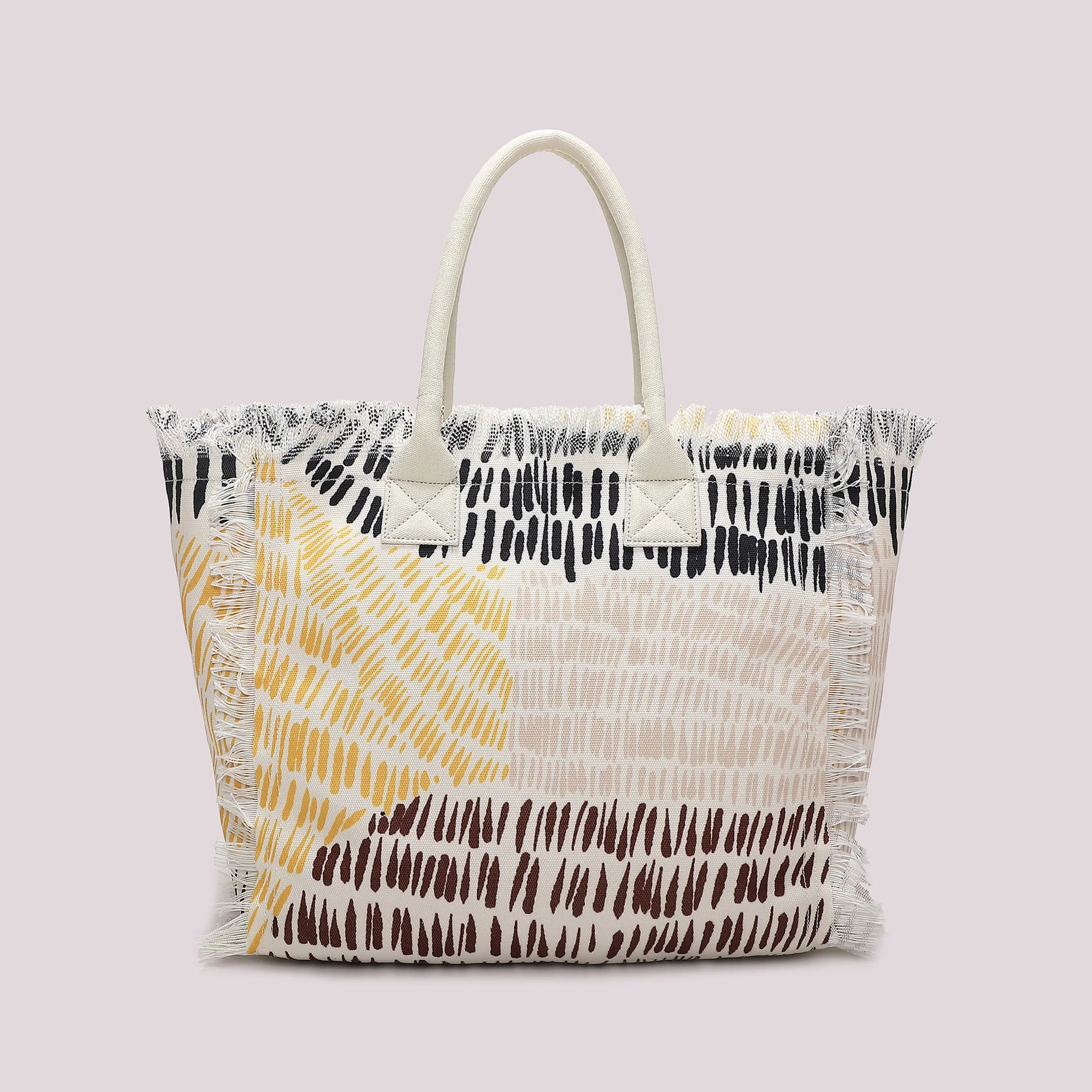Mimi Muà Borsa Mare Grande Fantasia Ocra Beige  M8-Y201391
