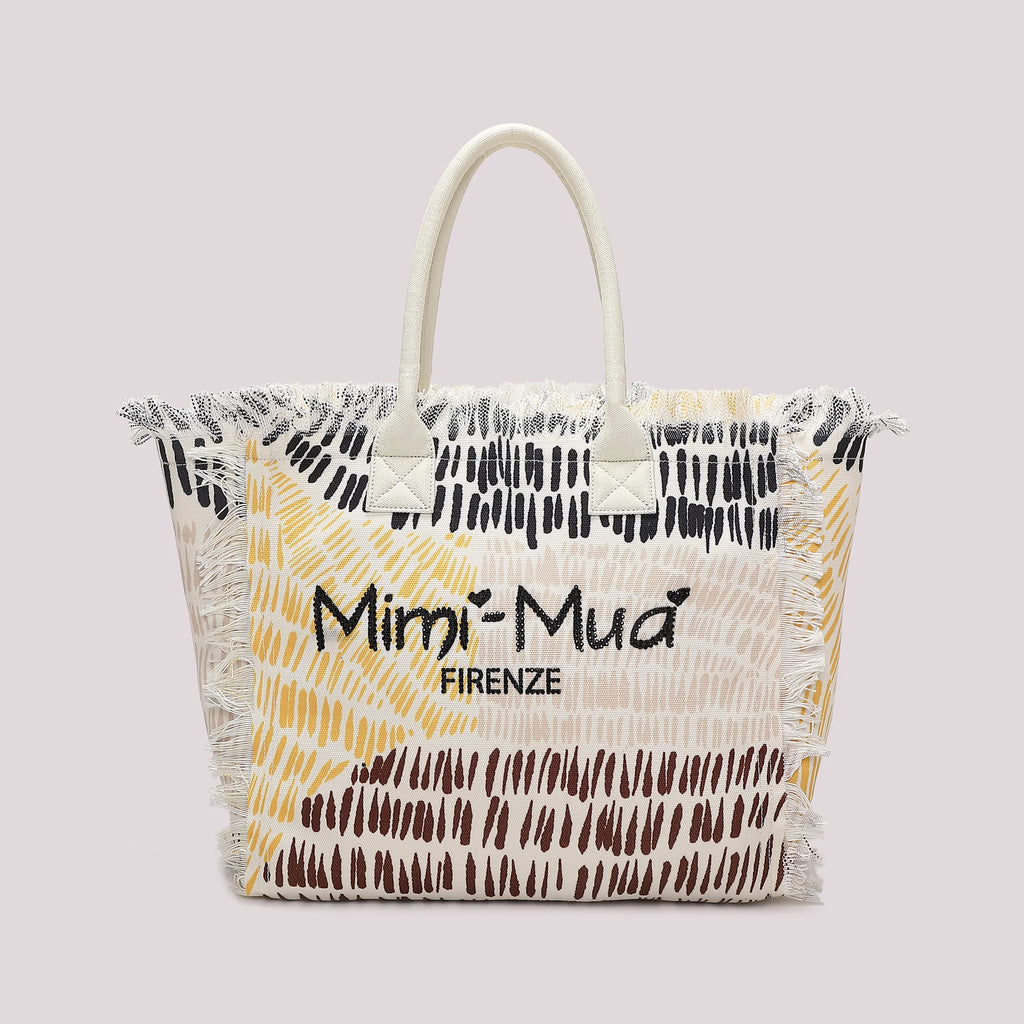 Mimi Muà Borsa Mare Grande Fantasia Ocra Beige  M8-Y201391