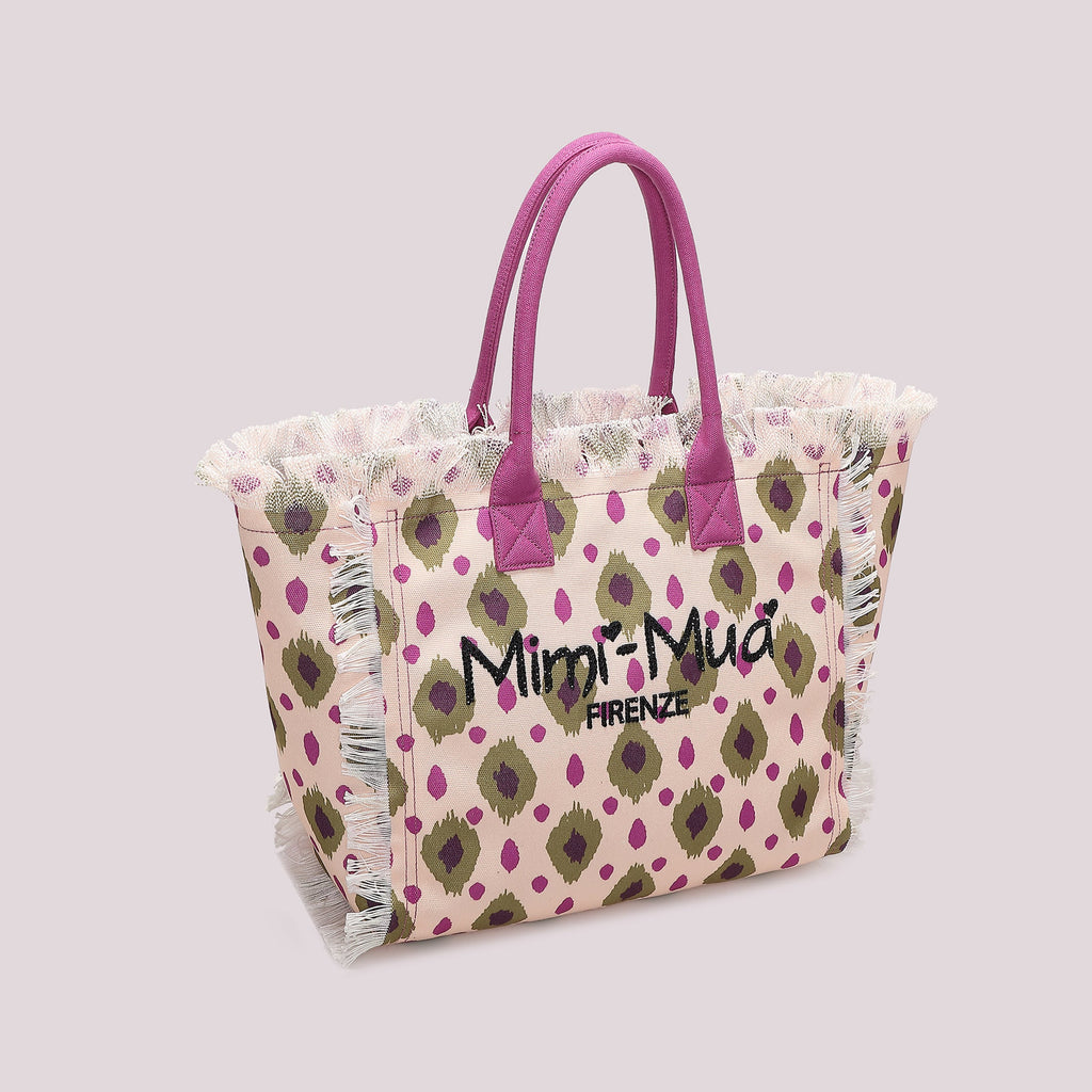 Mimi Muà Borsa Mare Grande Fantasia Rosa Verde M8-Y201391