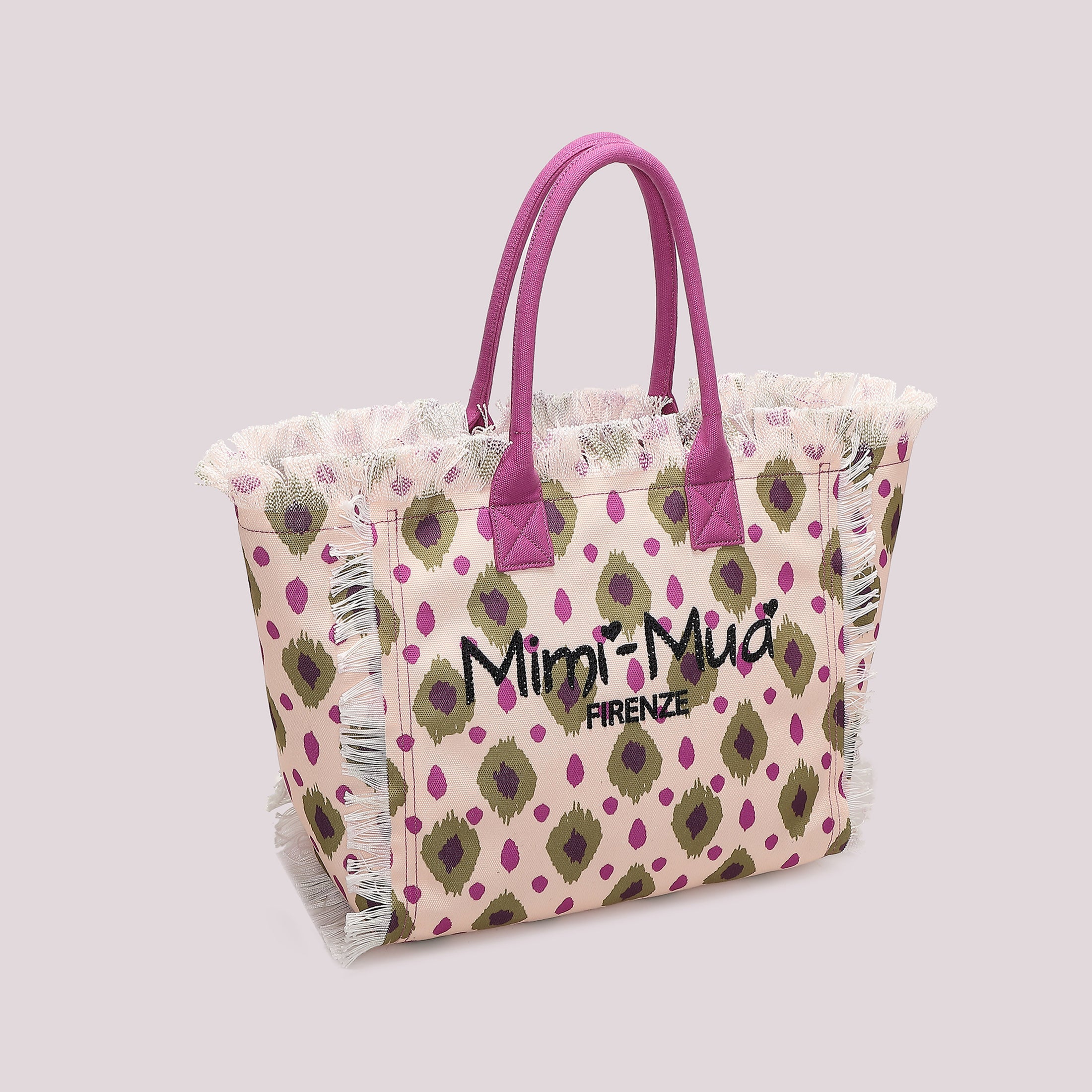 Mimi Muà Borsa Mare Grande Fantasia Rosa Verde M8-Y201391