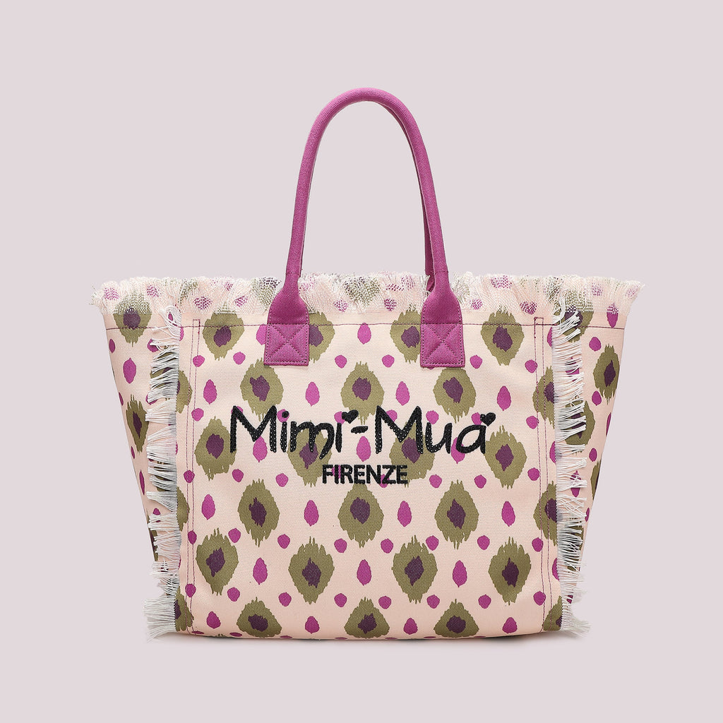 Mimi Muà Borsa Mare Grande Fantasia Rosa Verde M8-Y201391