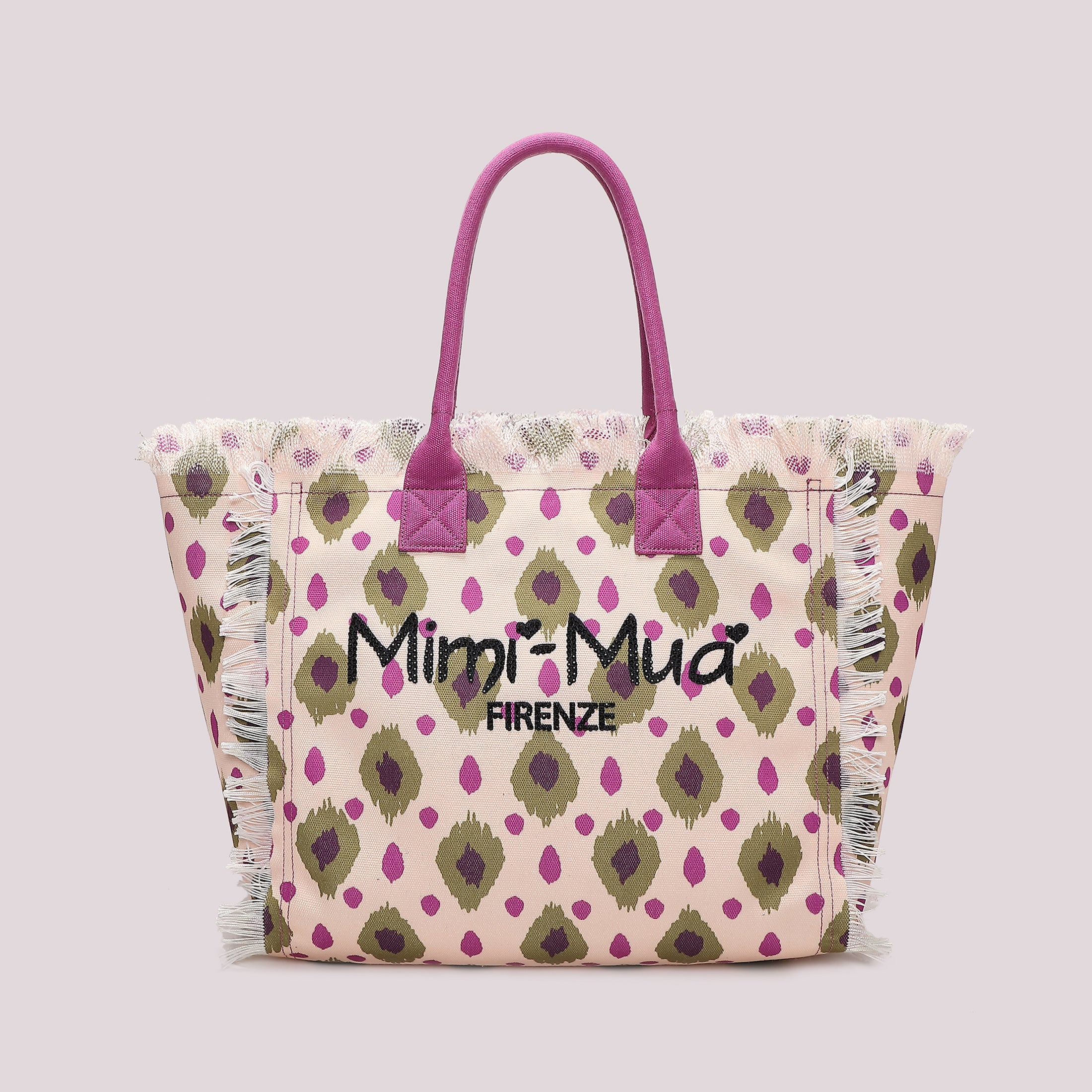 Mimi Muà Borsa Mare Grande Fantasia Rosa Verde M8-Y201391