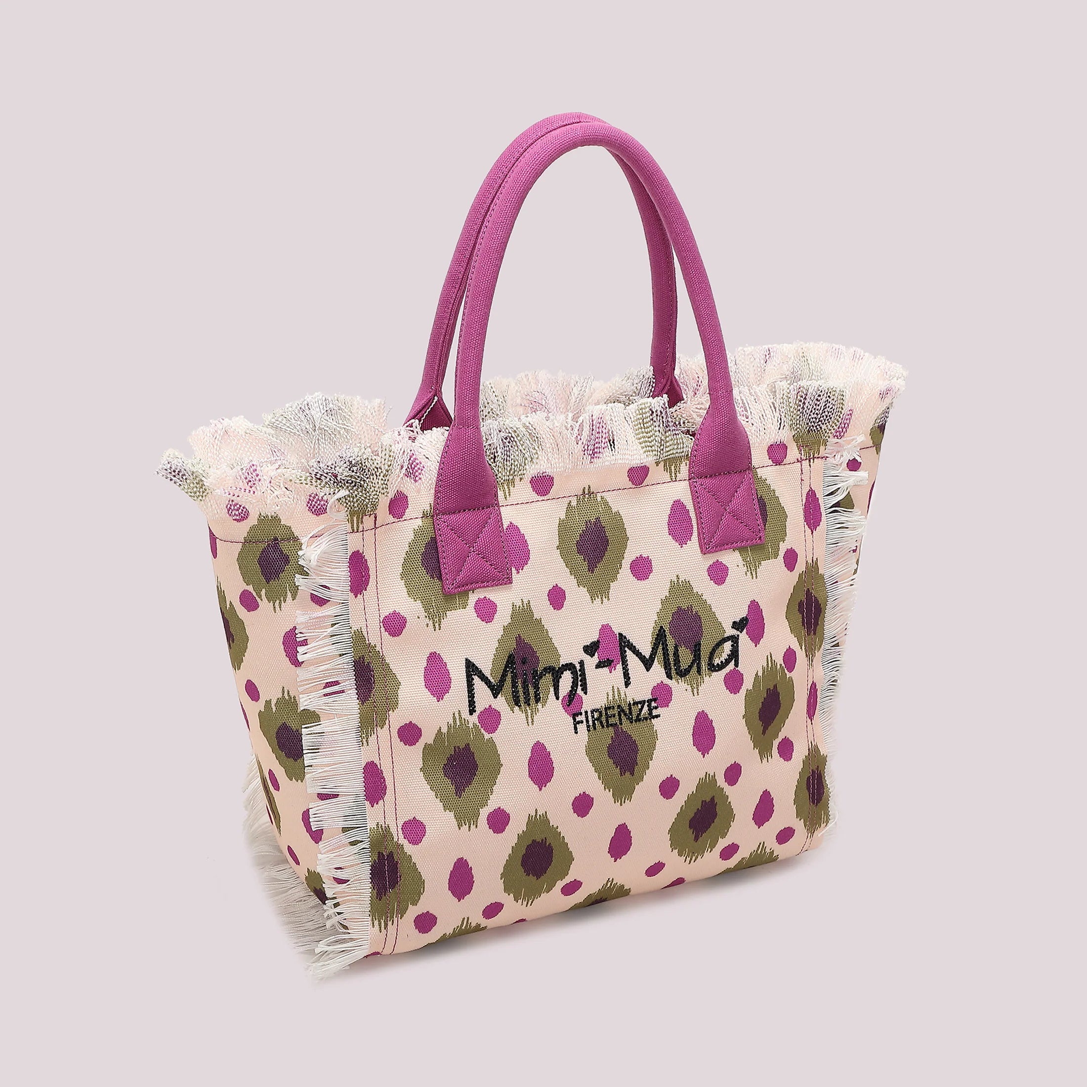 Mimi Muà Borsa Mare Piccola Fantasia Verde Rosa M8-Y201392