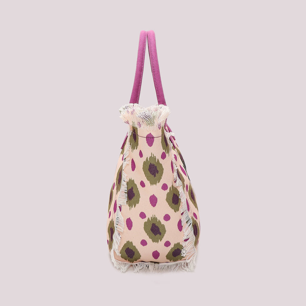 Mimi Muà Borsa Mare Piccola Fantasia Verde Rosa M8-Y201392