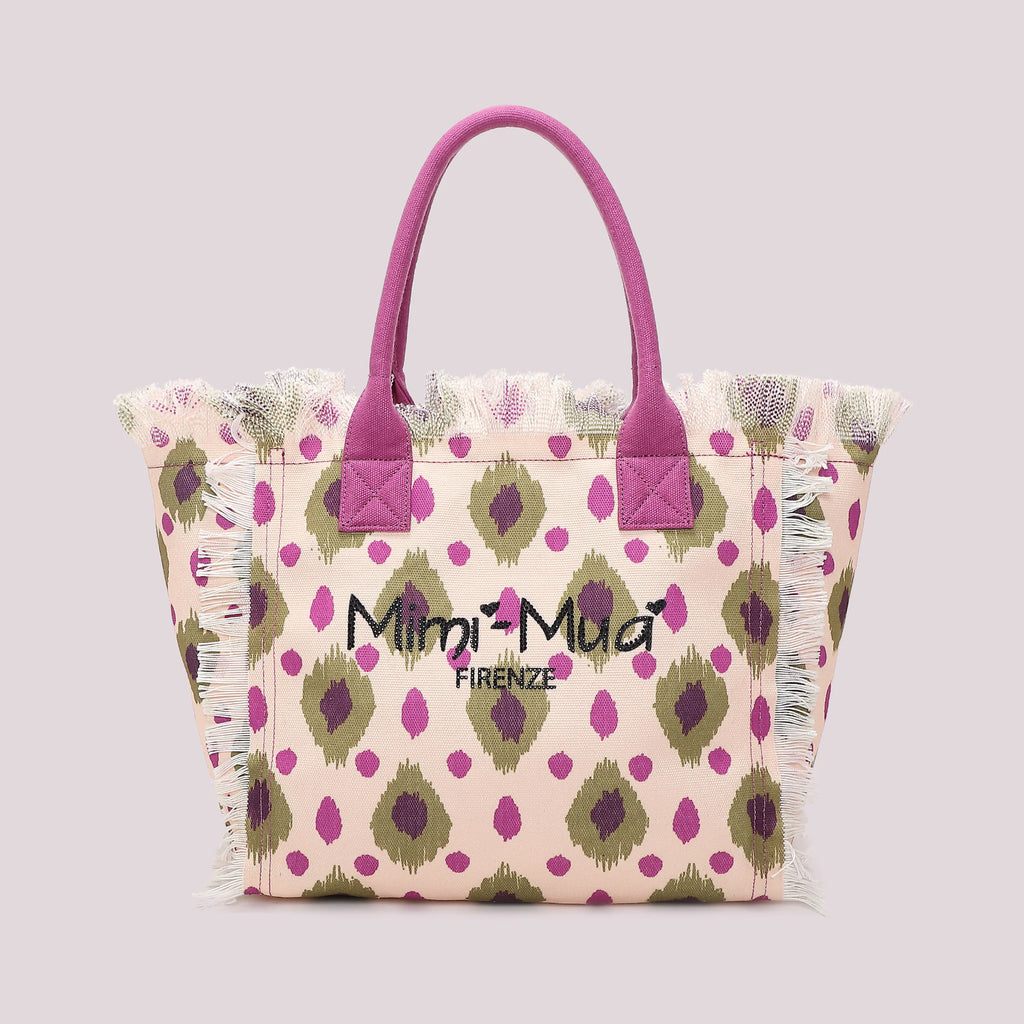 Mimi Muà Borsa Mare Piccola Fantasia Verde Rosa M8-Y201392