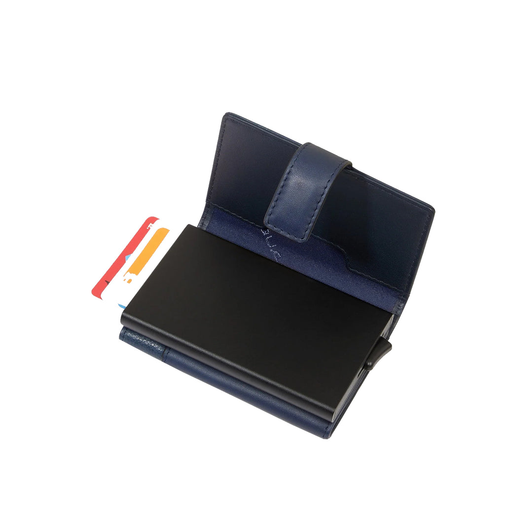 Piquadro Portacarte uomo automatico in pelle blu PP5649S142R
