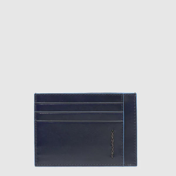 Piquadro Portacarte uomo sottile Blue Square in pelle blu PP2762B2R/BLU2