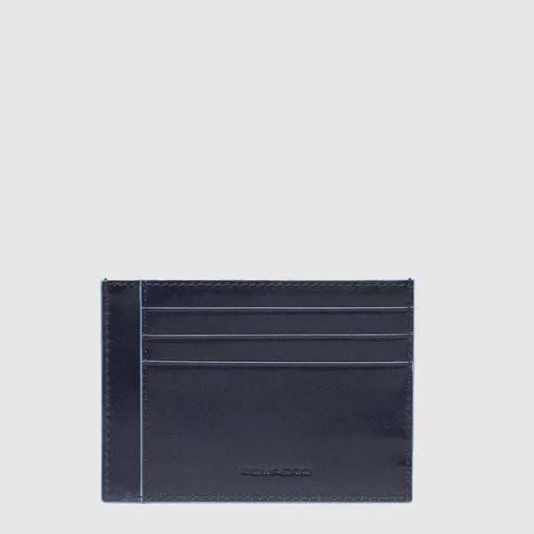 Piquadro Portacarte uomo sottile Blue Square in pelle blu PP2762B2R/BLU2