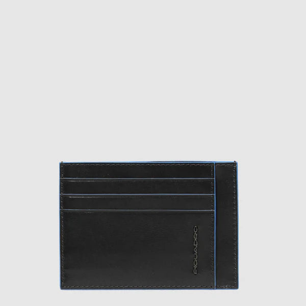 Piquadro Portacarte uomo sottile in pelle Blue Square nero PP2762B2R/N