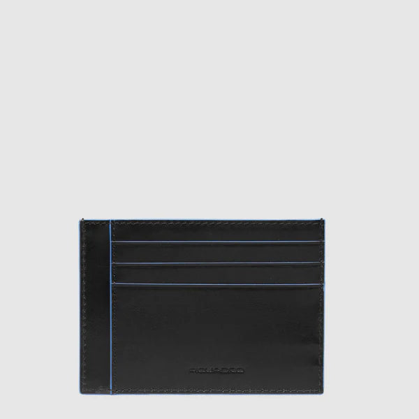 Piquadro Portacarte uomo sottile in pelle Blue Square nero PP2762B2R/N