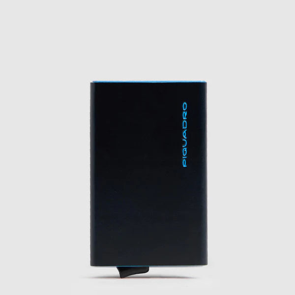 Piquadro Portacarte uomo automatico in pelle Blue Square PP4825B2BLR
