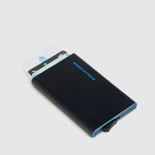 Piquadro Portacarte uomo automatico in pelle Blue Square PP4825B2BLR